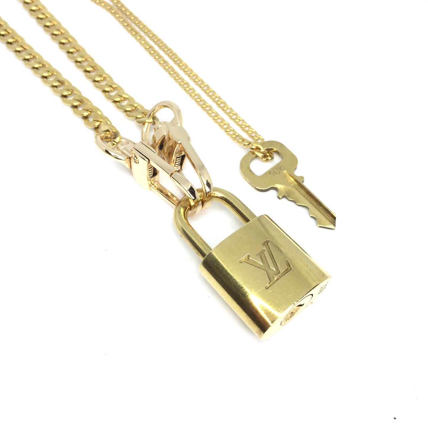 Louis Vuitton Padlock Necklace with Double Chain - Boutique SecondLife