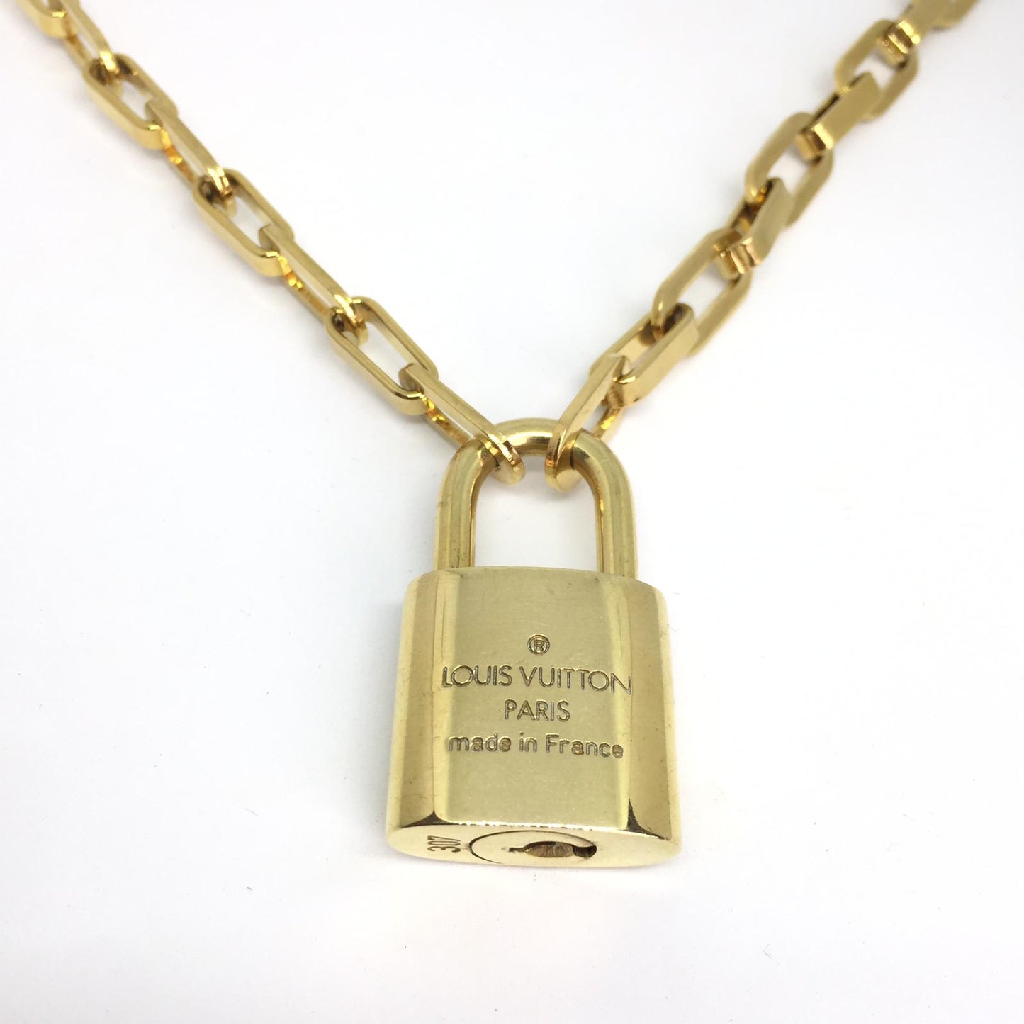 Padlock Geometric Link Necklace NO KEY - Boutique SecondLife