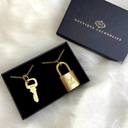 Louis Vuitton Padlock Necklace with Double Layer Chain - Boutique SecondLife