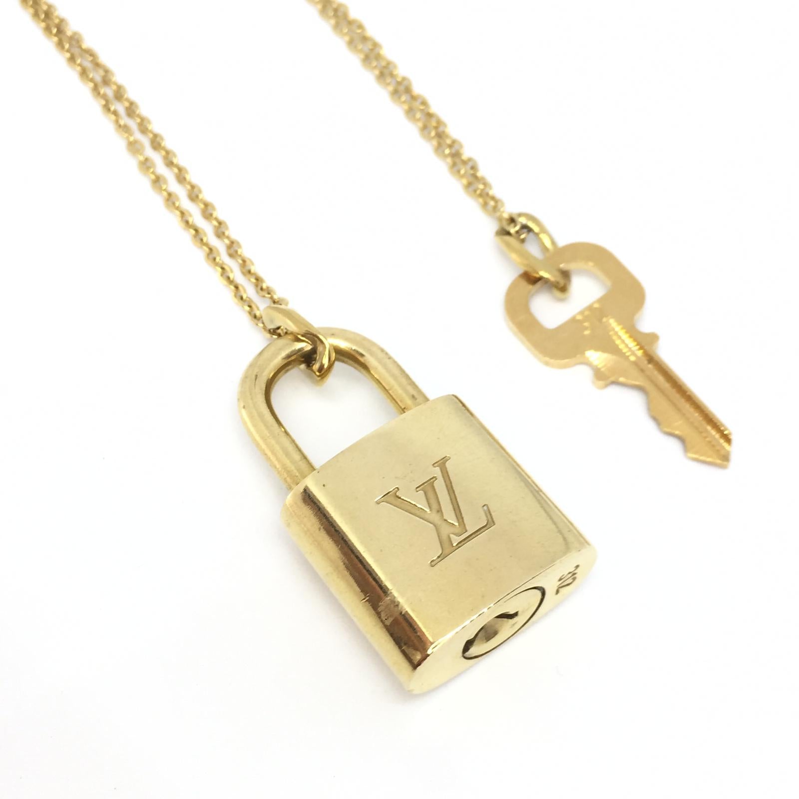 Louis Vuitton Padlock Necklace with Double Layer Chain - Boutique SecondLife
