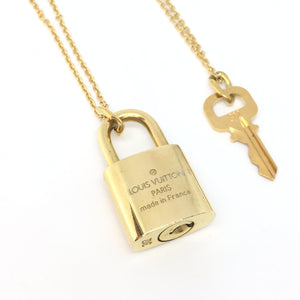 Louis Vuitton Padlock Necklace with Double Layer Chain - Boutique SecondLife