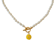 Load image into Gallery viewer, Authentic Louis Vuitton Pendant Yellow Pastilles- Pearls Necklace