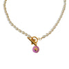 Authentic Louis Vuitton Purple Pendant Pastilles- Pearls Necklace