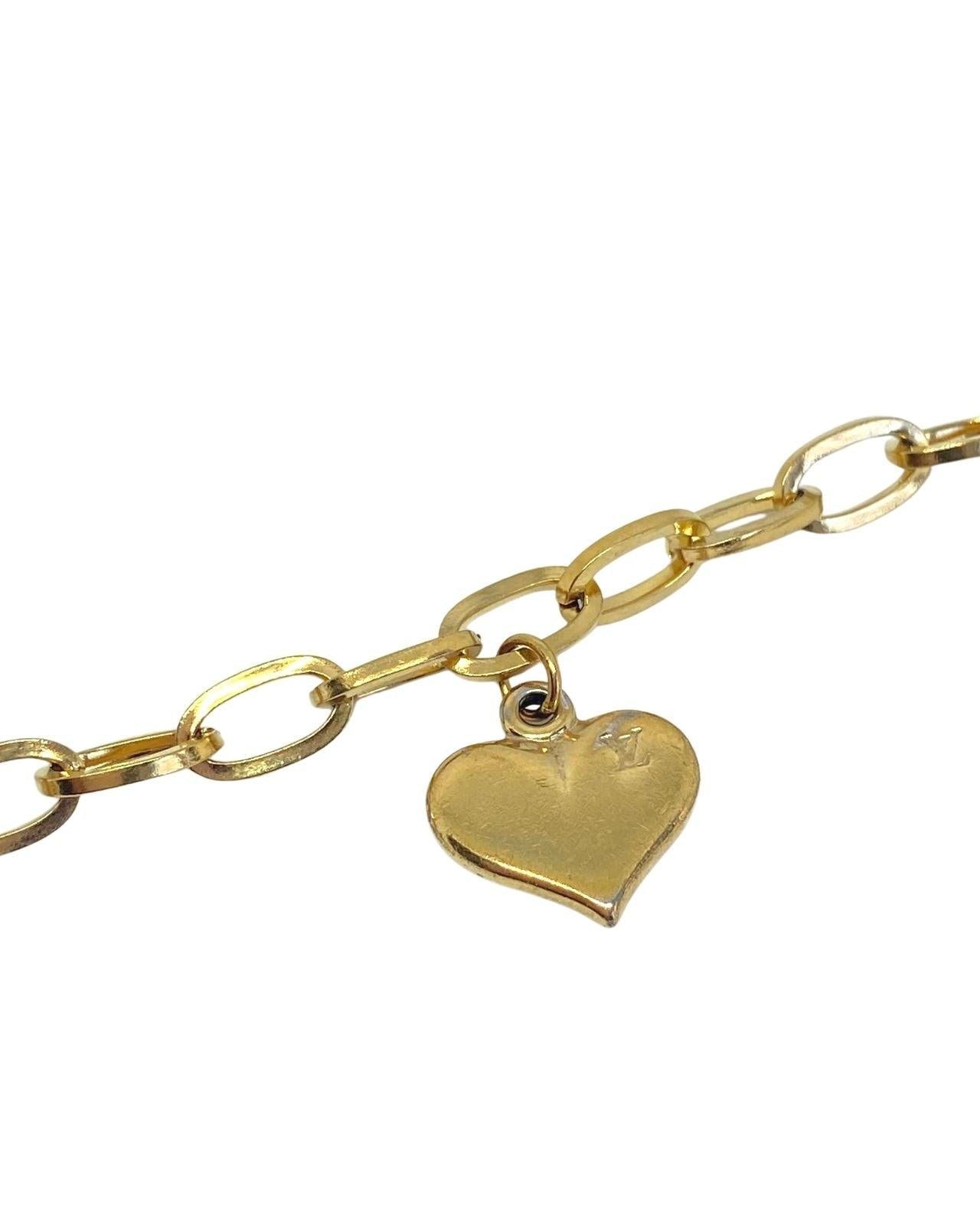 Authentic Louis Vuitton Pendant Heart - Repurposed Bracelet - Boutique SecondLife