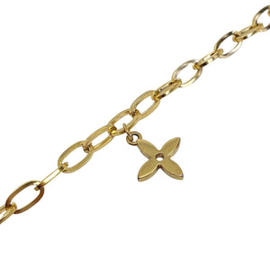 Louis Vuitton Vintage Silver Floral Chain Bracelet