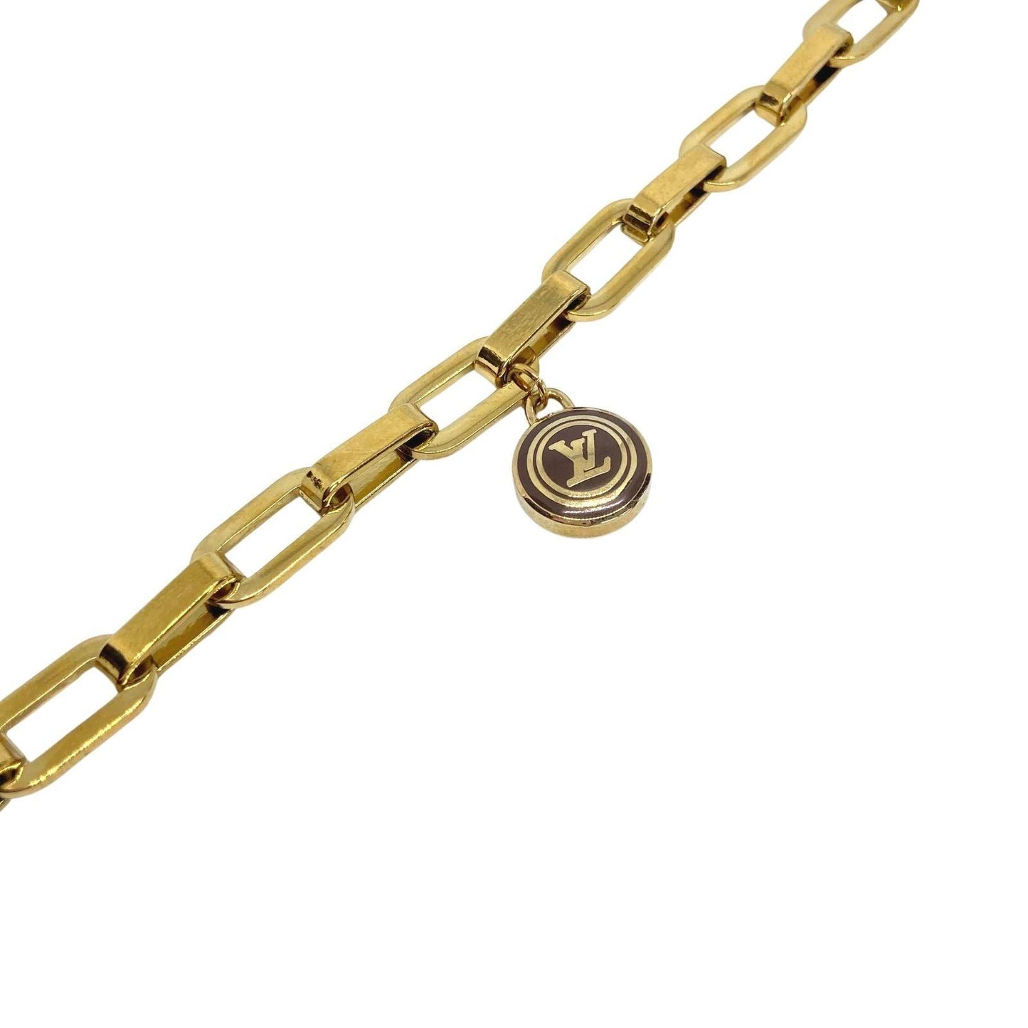 Authentic Louis Vuitton Logo Pendant - Repurposed Bracelet - Boutique SecondLife