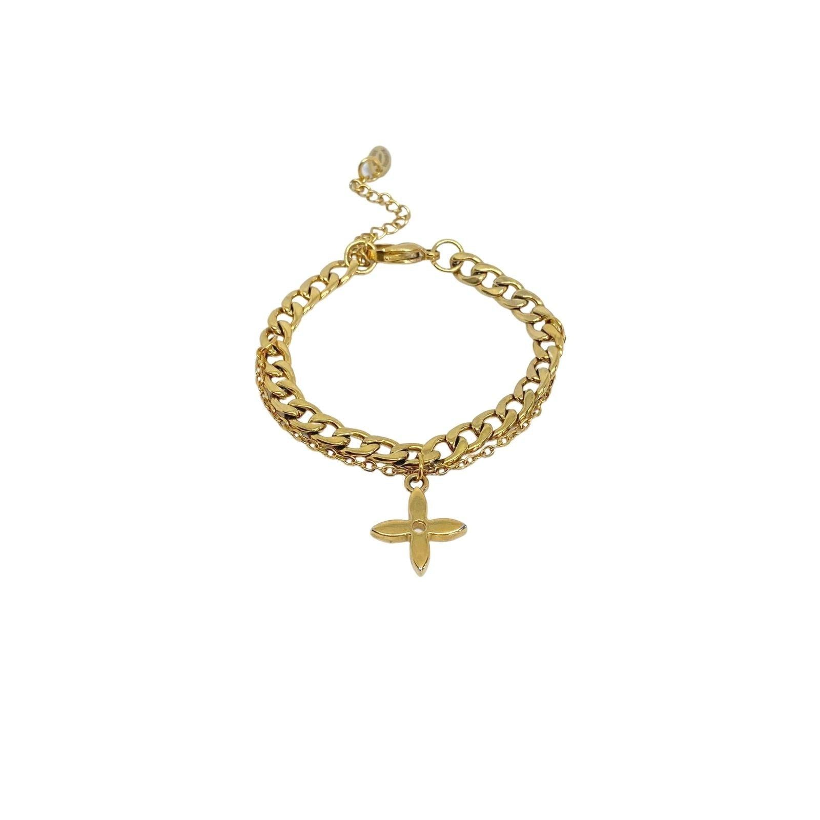 Authentic Louis Vuitton Pendant Flower Reworked Bracelet - Boutique SecondLife