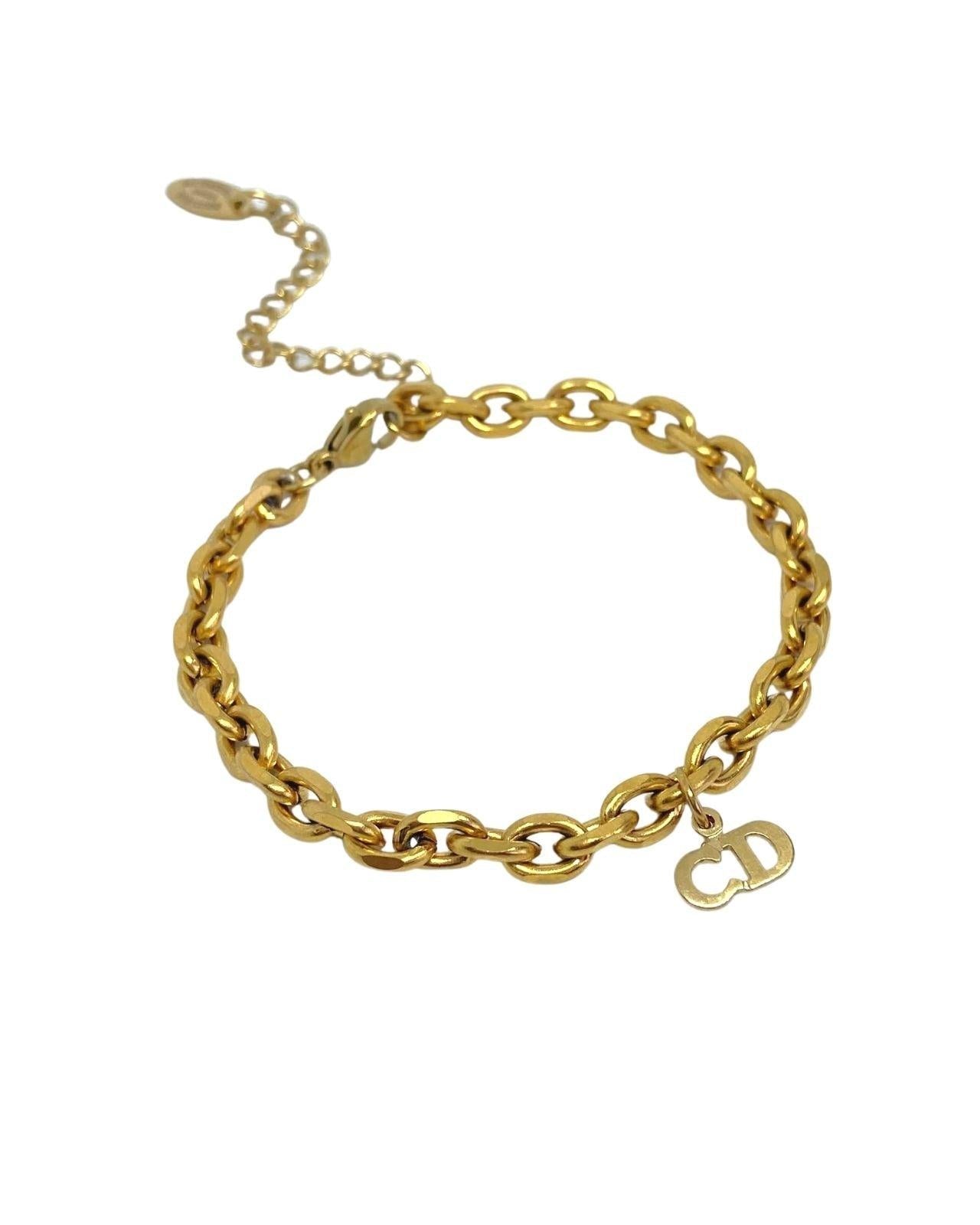 Authentic CD Dior Pendant  Reworked Bracelet - Boutique SecondLife