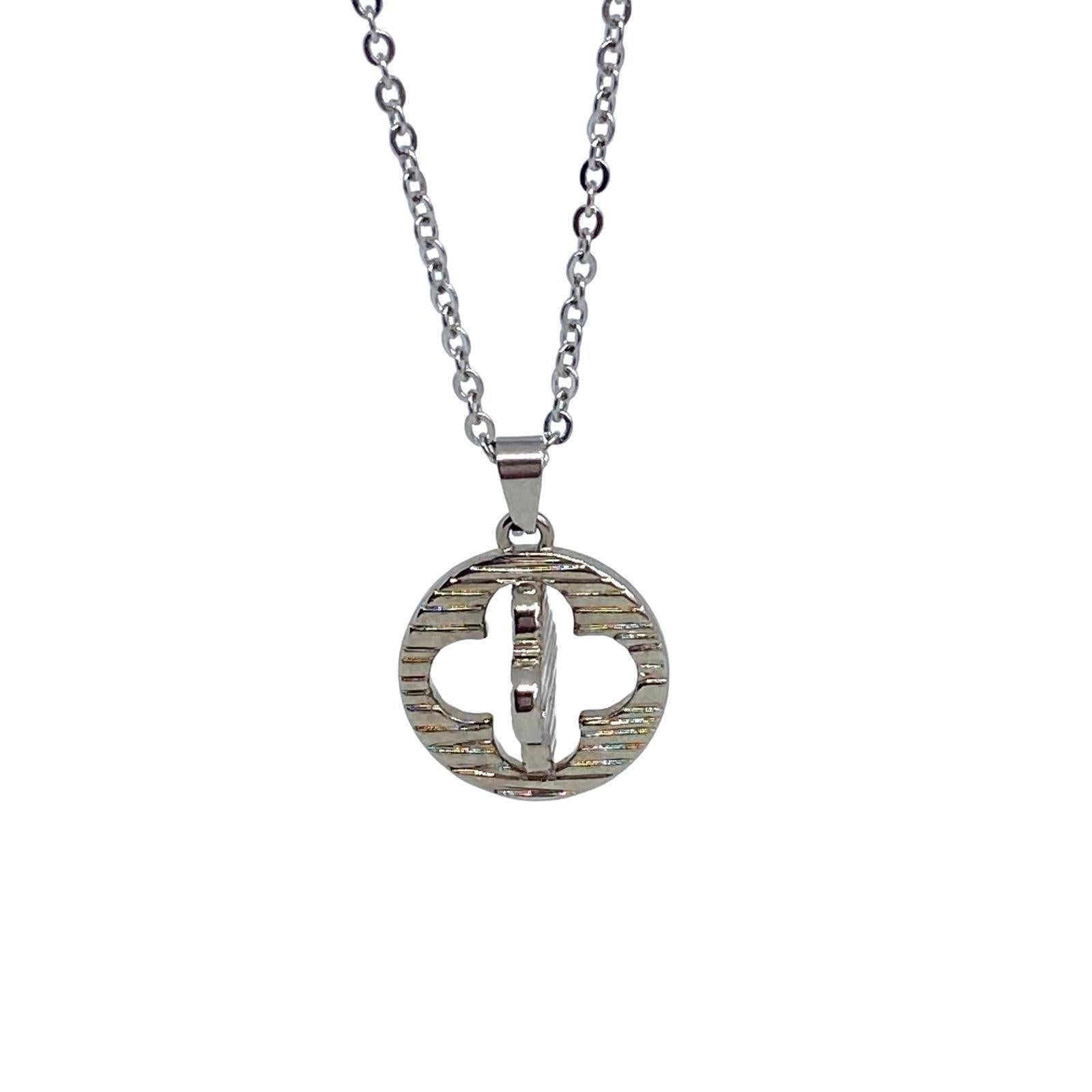 Authentic Louis Vuitton Round Silver Charm- Reworked Necklace - Boutique SecondLife