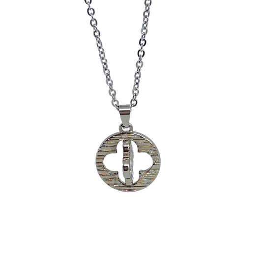Authentic Louis Vuitton Round Silver Charm- Reworked Necklace - Boutique SecondLife