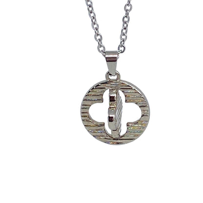 Authentic Louis Vuitton Round Silver Charm- Reworked Necklace - Boutique SecondLife