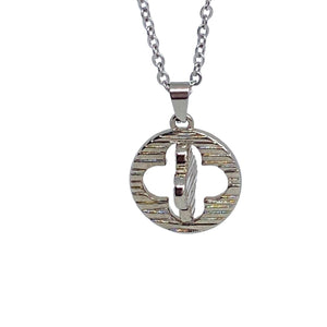 Authentic Louis Vuitton Round Silver Charm- Reworked Necklace - Boutique SecondLife