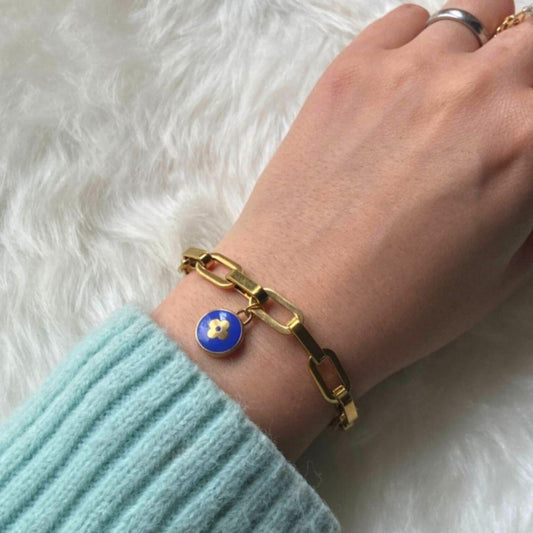 Authentic Louis Vuitton Blue Pendant- Bracelet - Boutique SecondLife