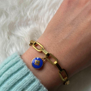 Authentic Louis Vuitton Blue Pendant- Bracelet - Boutique SecondLife