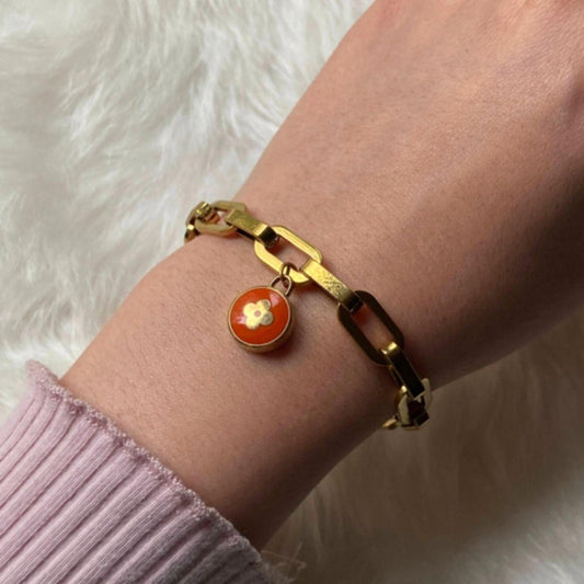 Authentic Louis Vuitton Tangerine Pendant- Bracelet - Boutique SecondLife