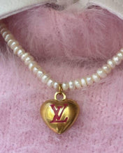Load image into Gallery viewer, Authentic Louis Vuitton Pendant Gold Coeur -Reworked Pearls Necklace - Boutique SecondLife