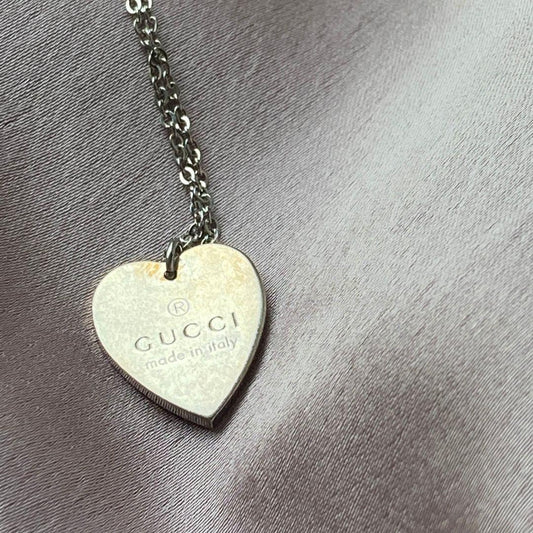 SALE! Repurposed Medium Gucci Pendant heart - Boutique SecondLife