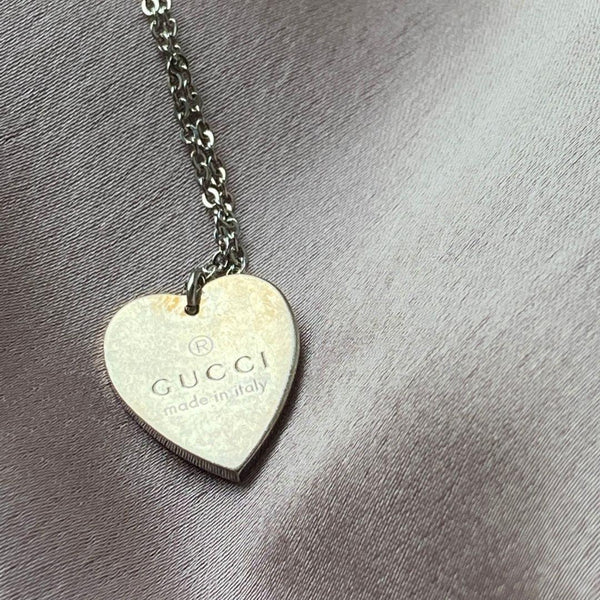 SALE! Repurposed Medium Gucci Pendant heart - Boutique SecondLife