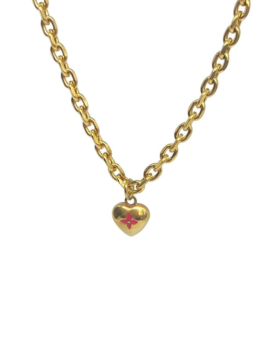 Authentic Louis Vuitton Pendant Mini Coeur -Reworked Necklace - Boutique SecondLife