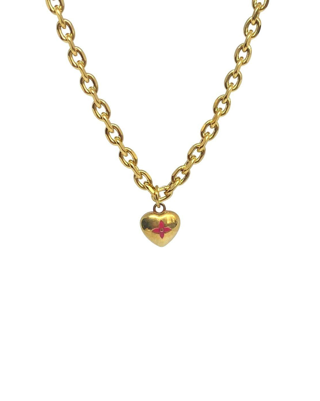 Authentic Louis Vuitton Pendant Mini Coeur -Reworked Necklace - Boutique SecondLife