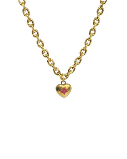 Authentic Louis Vuitton Pendant Mini Coeur -Reworked Necklace - Boutique SecondLife