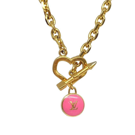 Authentic Louis Vuitton Rose Logo Pendant- Necklace - Boutique SecondLife