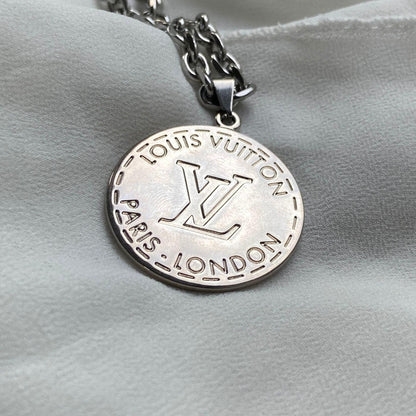 Authentic Louis Vuitton Silver Pendant- Reworked Necklace - Boutique SecondLife