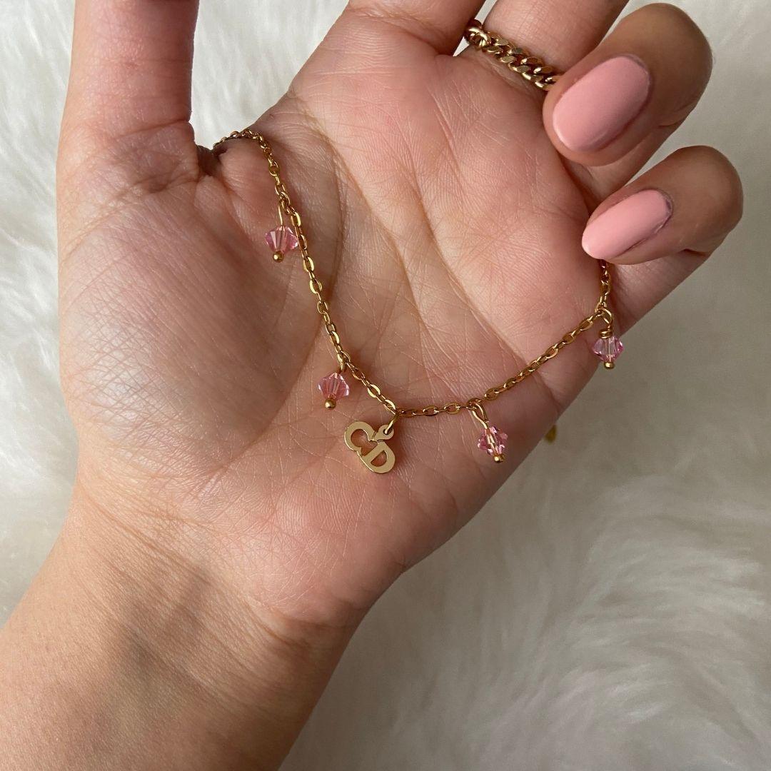 Authentic CD Dior pendant- Reworked Bracelet - Boutique SecondLife
