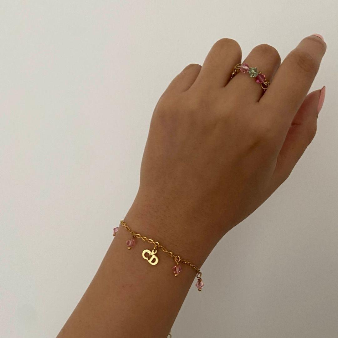 Authentic CD Dior pendant- Reworked Bracelet - Boutique SecondLife