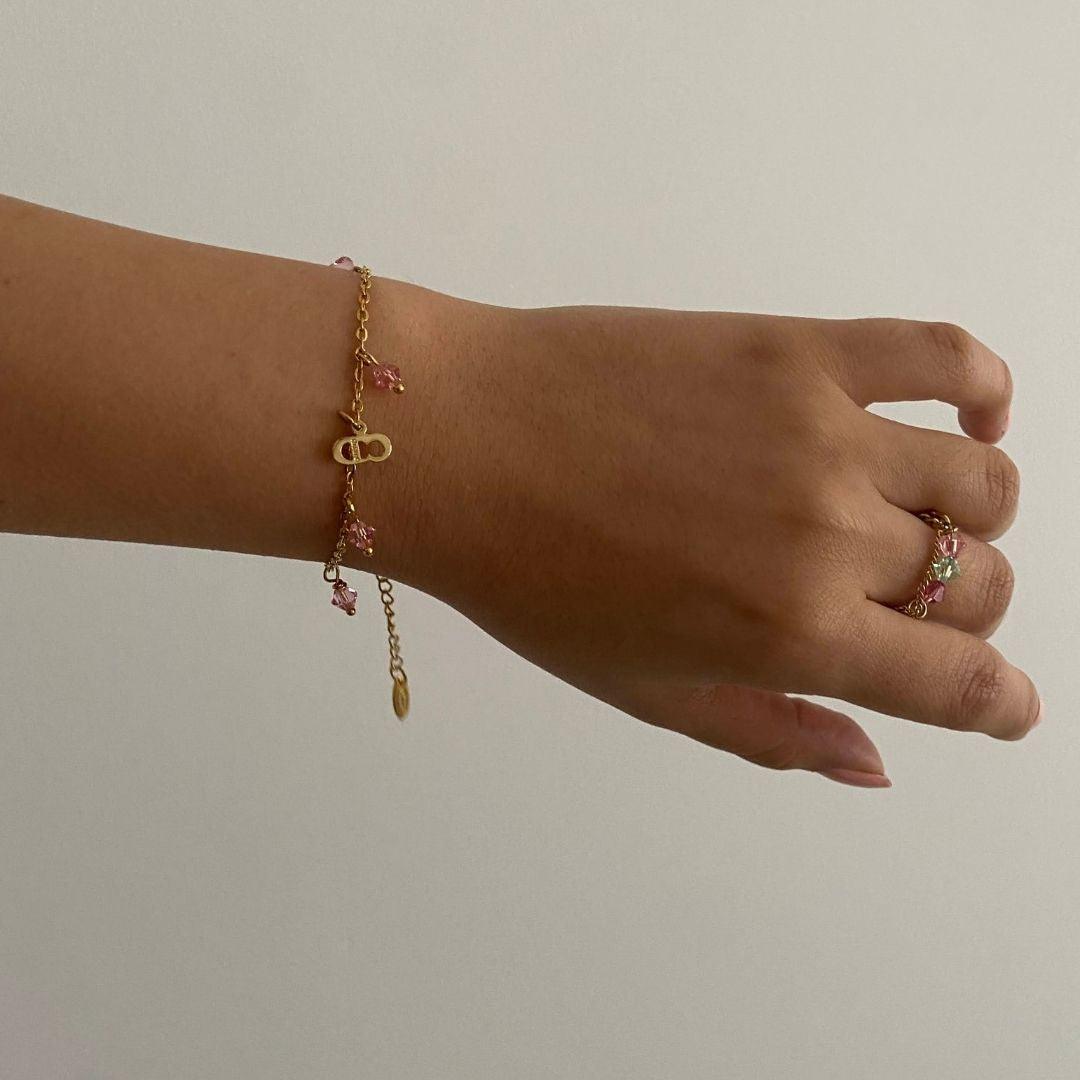 Authentic CD Dior pendant- Reworked Bracelet - Boutique SecondLife