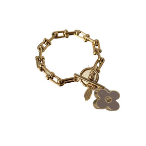 Authentic Louis Vuitton Fleur Charm- Reworked Bracelet