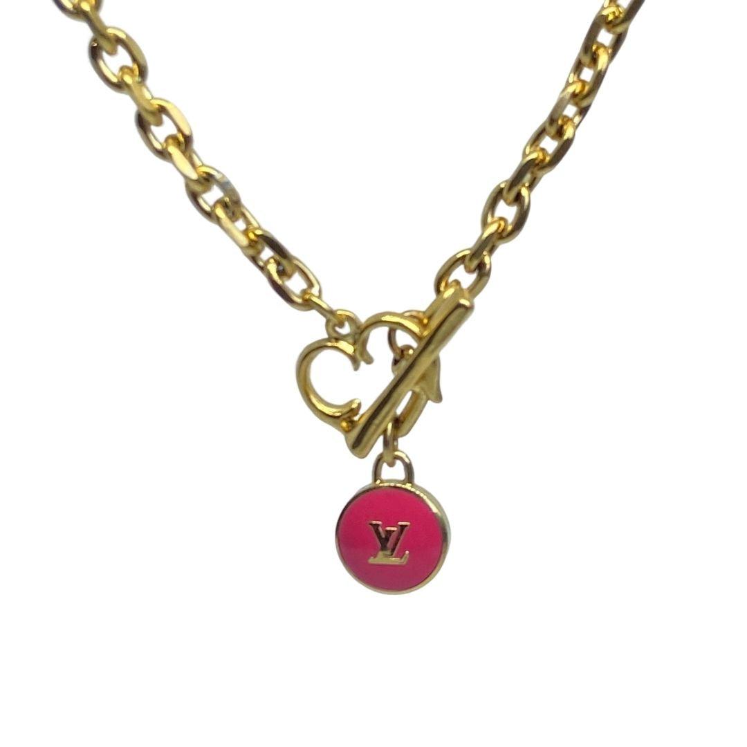 Authentic Louis Vuitton Logo Pendant- Necklace - Boutique SecondLife