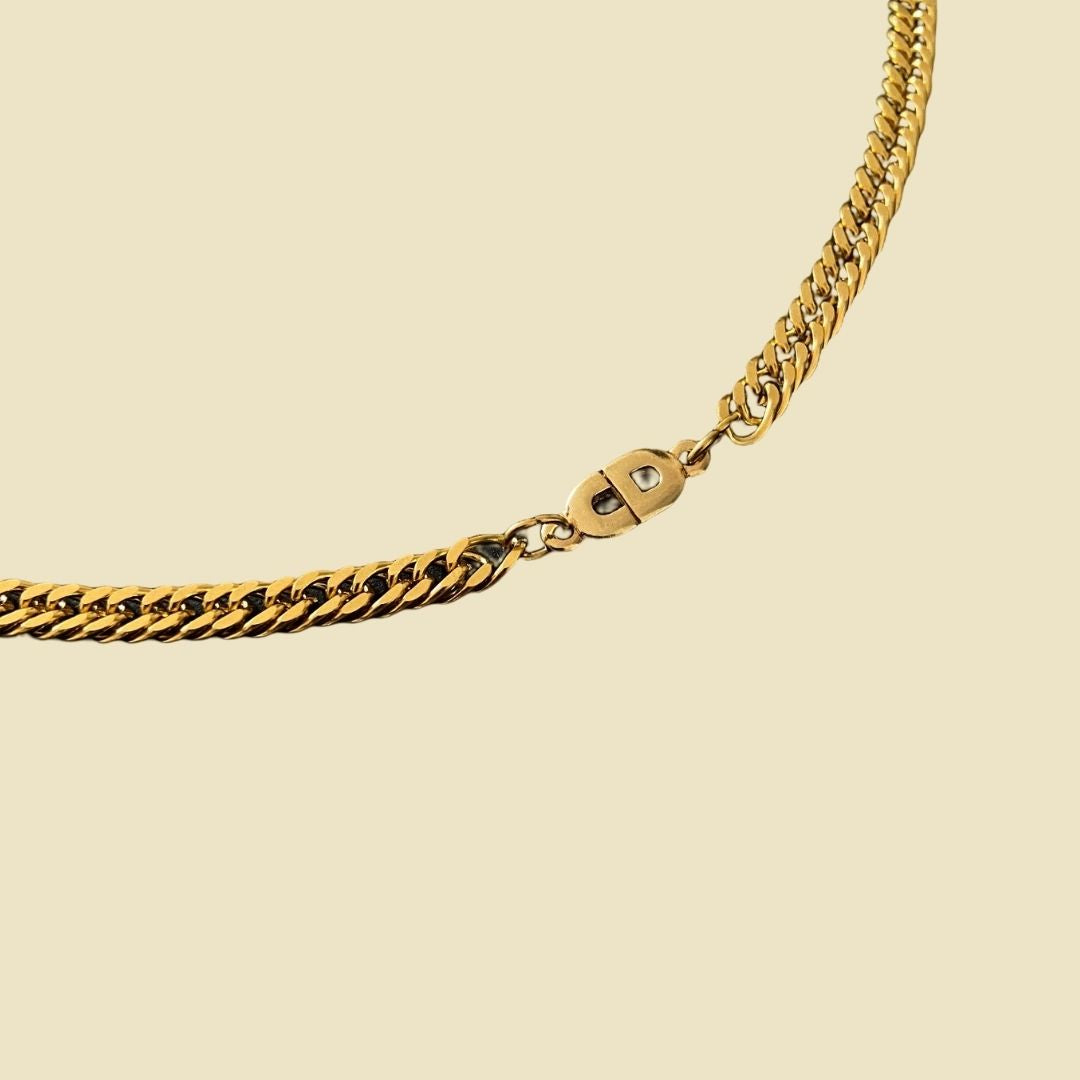 Authentic Dior CD Pendant- Reworked Choker