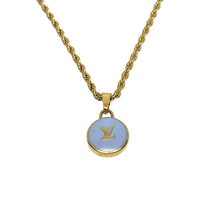 Load image into Gallery viewer, Authentic Louis Vuitton Logo Pendant- Necklace - Boutique SecondLife