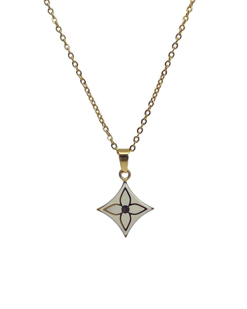 Authentic Louis Vuitton White Pendant- Necklace - Boutique SecondLife