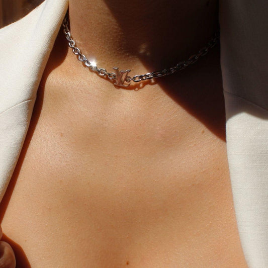 Authentic Louis Vuitton Pendant- Reworked Choker & Bracelet Set - Boutique SecondLife
