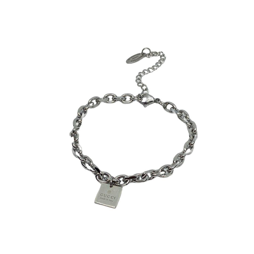 Authentic Gucci Pendant Square Repurposed Bracelet - Boutique SecondLife