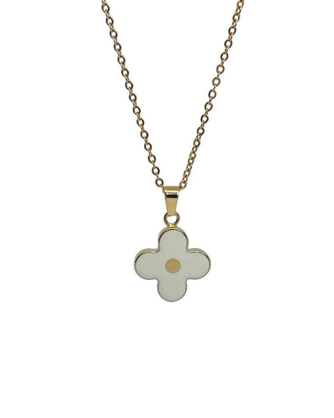 Authentic Louis Vuitton White Pendant- Necklace - Boutique SecondLife