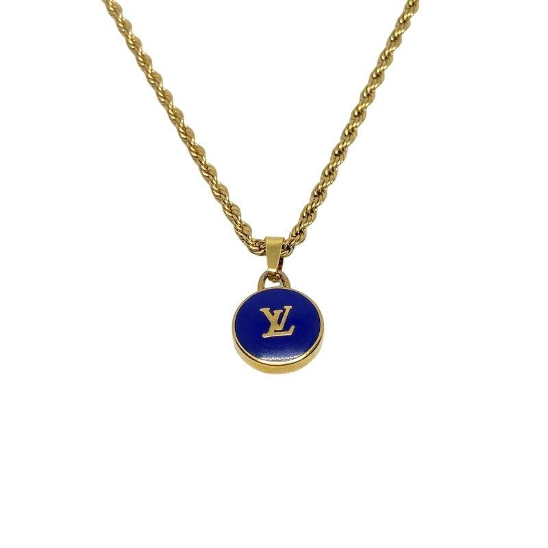 Authentic Louis Vuitton Logo Pendant- Necklace - Boutique SecondLife