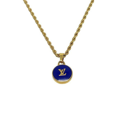 Authentic Louis Vuitton Logo Pendant- Necklace - Boutique SecondLife