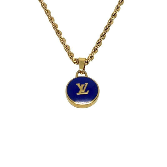 Authentic Louis Vuitton Logo Pendant- Necklace - Boutique SecondLife
