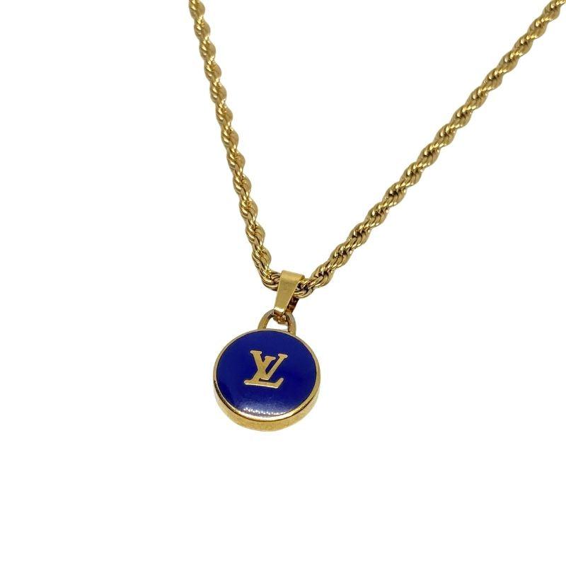 Authentic Louis Vuitton Logo Pendant- Necklace - Boutique SecondLife