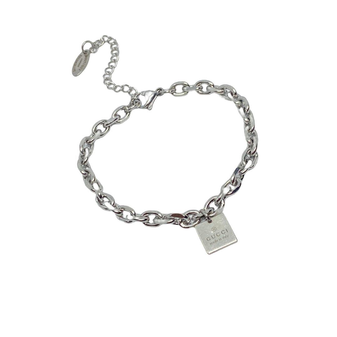 Authentic Gucci Pendant Square Repurposed Bracelet - Boutique SecondLife