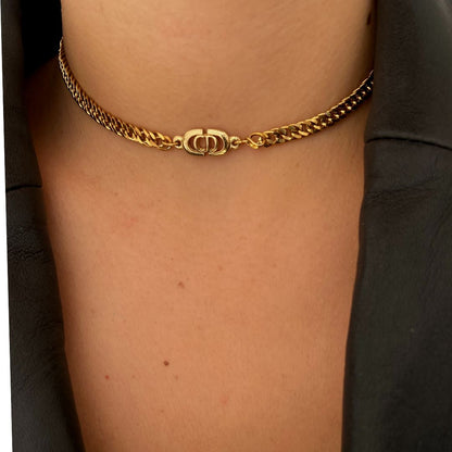 Authentic Dior CD Pendant- Reworked Choker