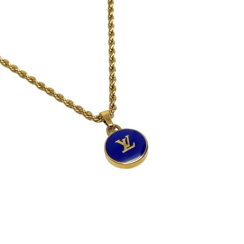 Authentic Louis Vuitton Logo Pendant- Necklace - Boutique SecondLife