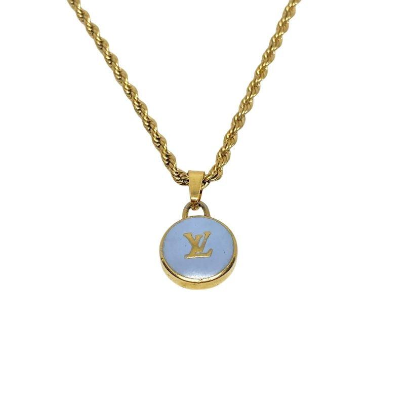 Authentic Louis Vuitton Logo Pendant- Necklace - Boutique SecondLife