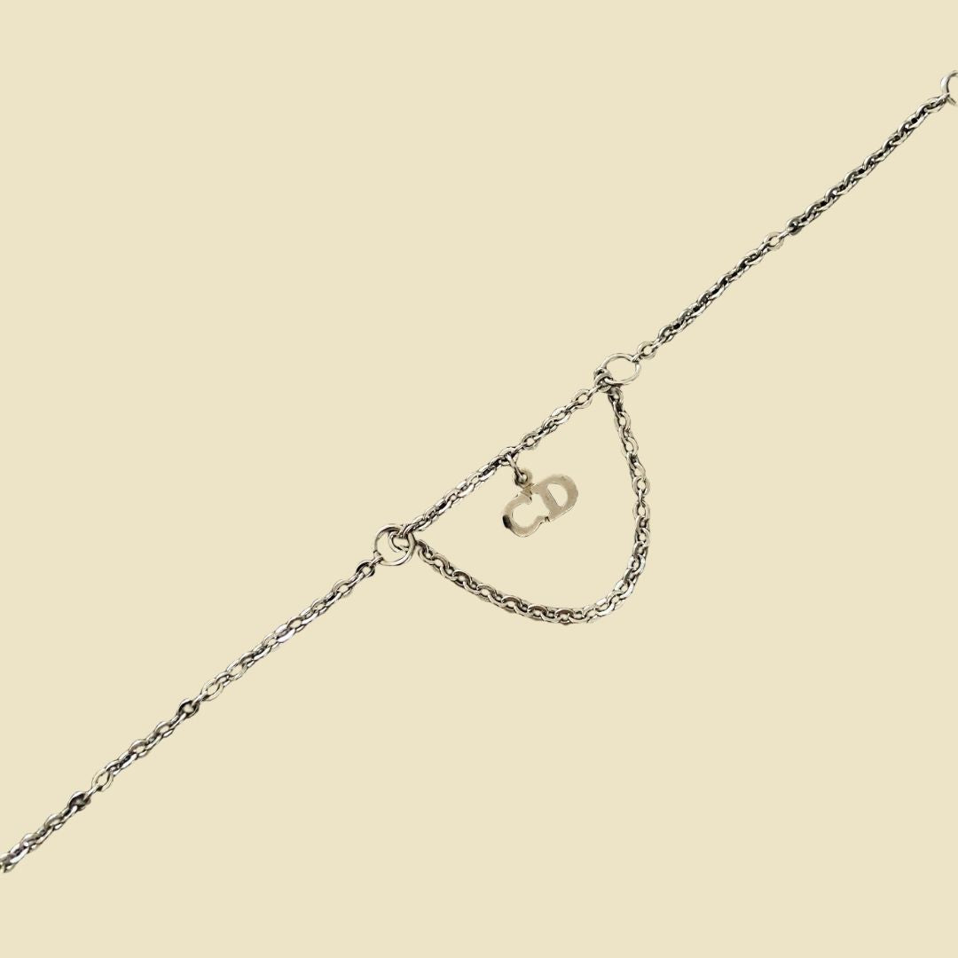 Authentic CD Dior Pendant  Reworked Bracelet