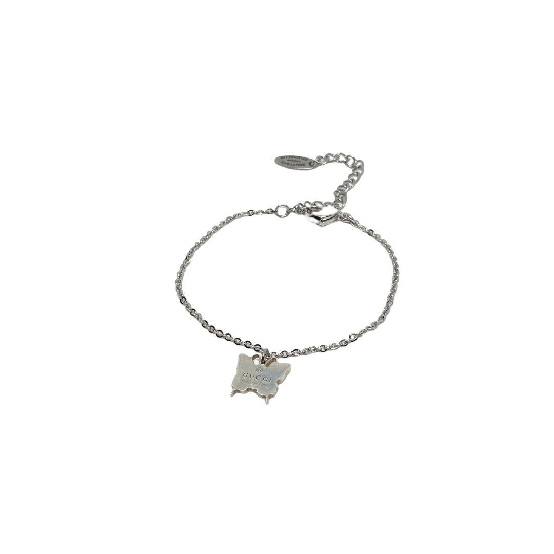 Authentic Gucci Pendant butterfly Repurposed Bracelet - Boutique SecondLife