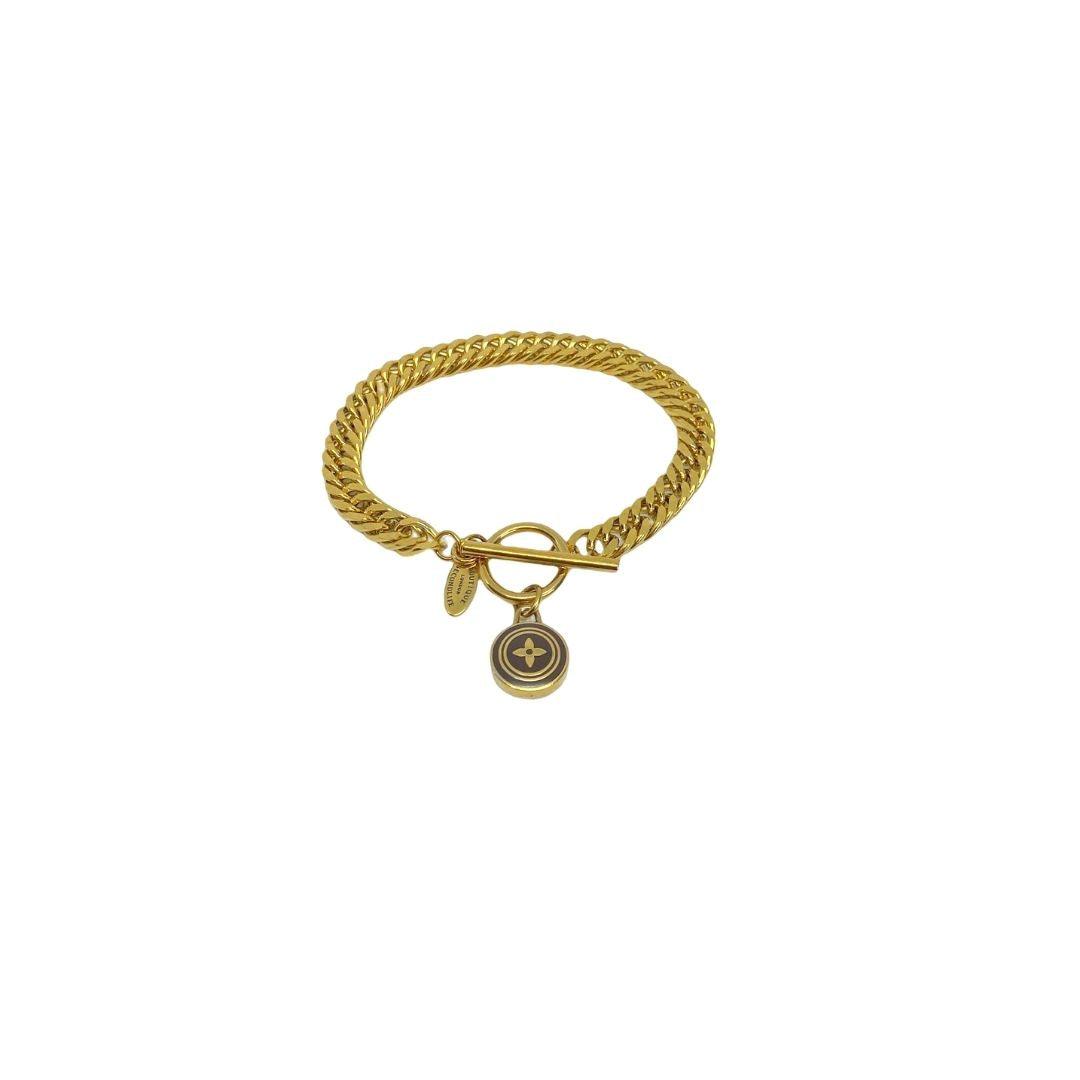 Authentic Louis Vuitton Pendant - Repurposed Bracelet - Boutique SecondLife
