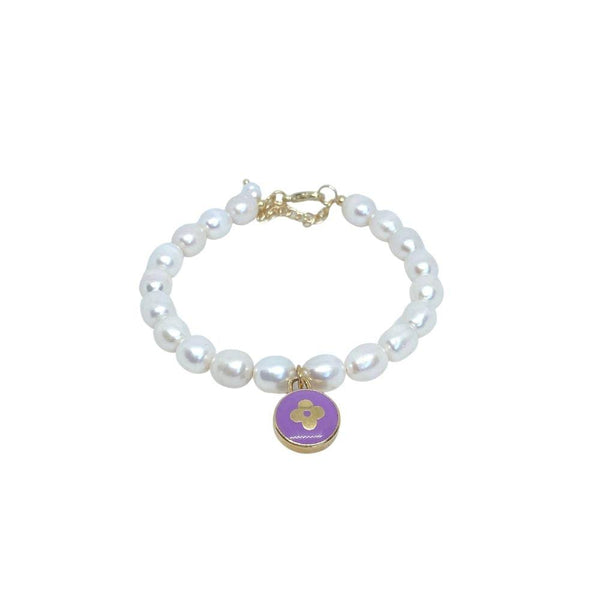 Authentic Louis Vuitton Pastilles Pendant- Pearls Bracelet - Boutique SecondLife